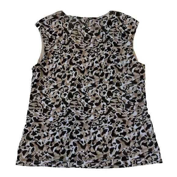 Dana Buchman Animal Print Lined Sleeveless Top, XL - Picture 3 of 9